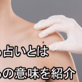 ほくろ占い　占い師　電話占い　おすすめ　当たる　口コミ　占術