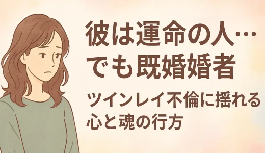「彼は運命の人…でも既婚者」ツインレイ不倫に揺れる心と魂の行方